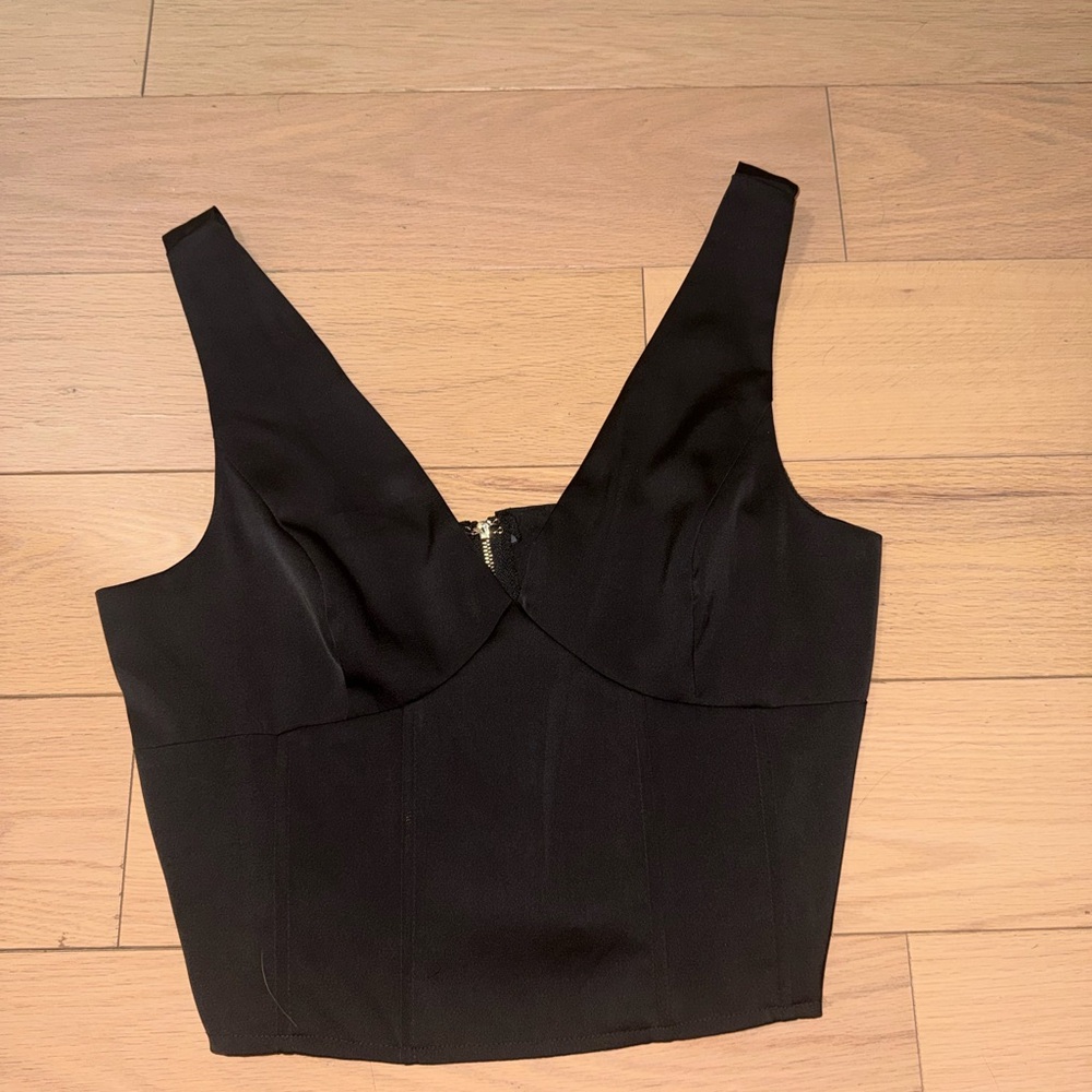 Black Corset Tank Top